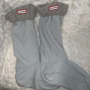 Hunter Accessories - Hunter Tall Boot Socks, Grey knitted cuff Hunter Accessories - Hunter Tall Boot Socks, Grey knitted cuff